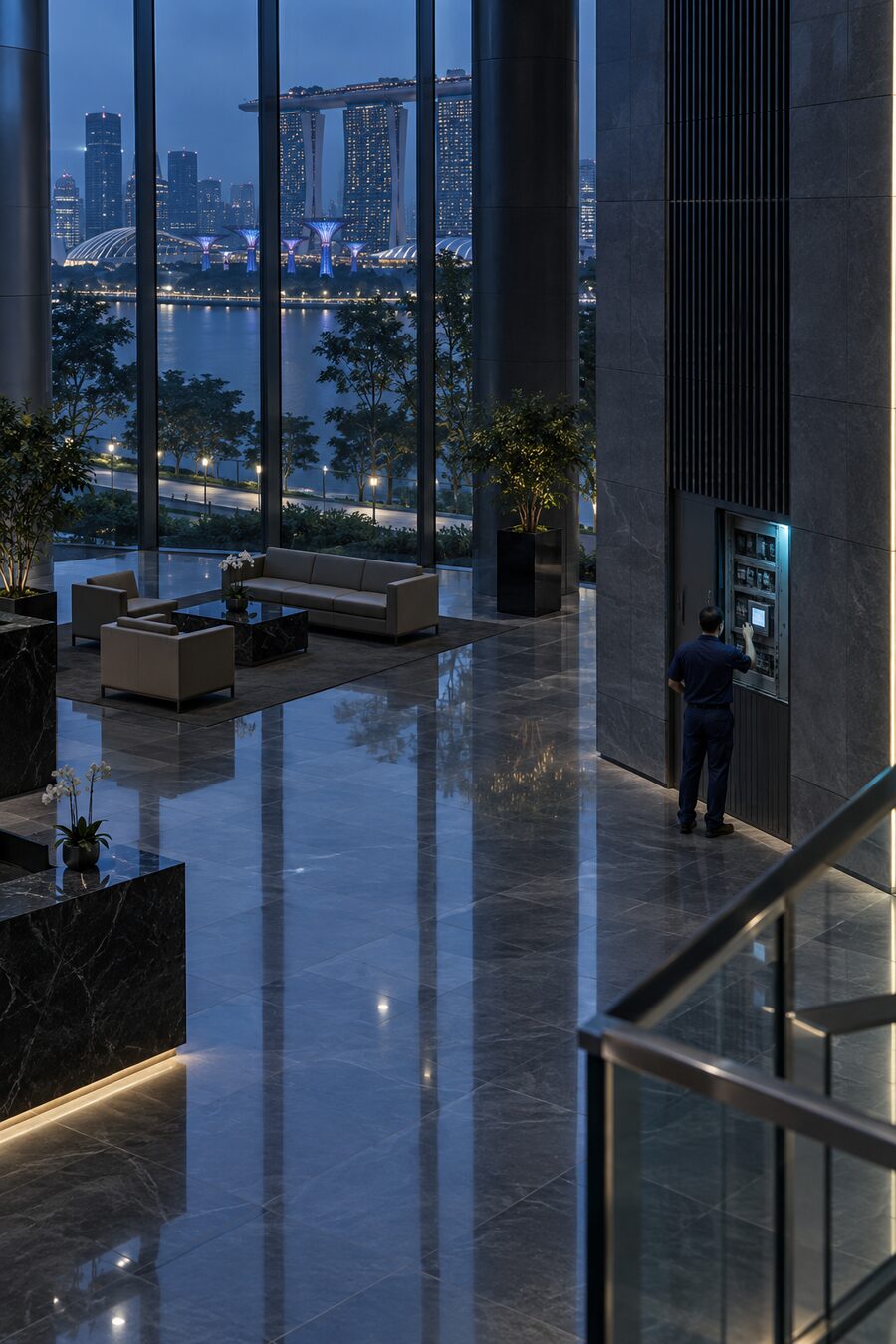 Facility management in a Singapore commercial building